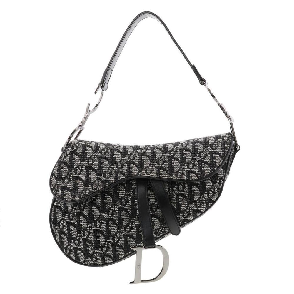 Christian Dior Saddle Bag Shoulder Clutch Indigo Blue